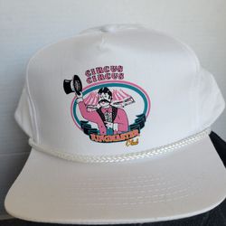 Vintage Circus Circus Ringmaster Club Ball Cap Hat Snapback Baseball 1980s