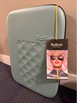 NEW Rollink 21” Light Blue Flex Luggage - Collapses to Store