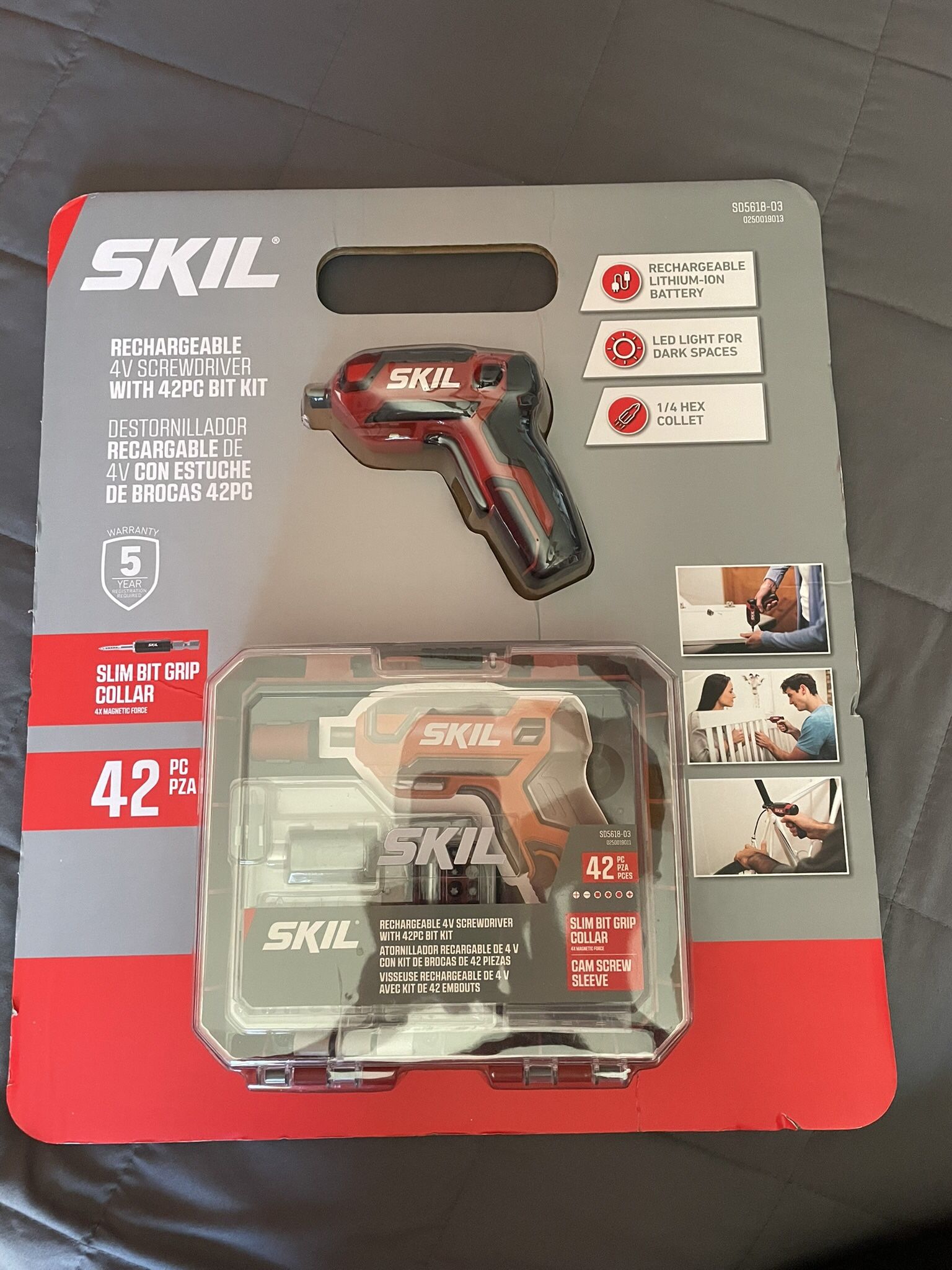 NEW SKIL Rechargeable 4V Screwdriver + 42-Piece Bit Kit 🔋