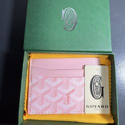 Pink Goyard Card Holder