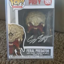 Autographed Funko POP! - Prey: Feral Predator | Signed by Cory Smith
