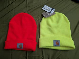 Carhartt Beanies Highlight Yellow And Infrared Orange
