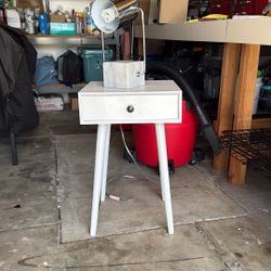 Night Stand And Marble Base Lamp
