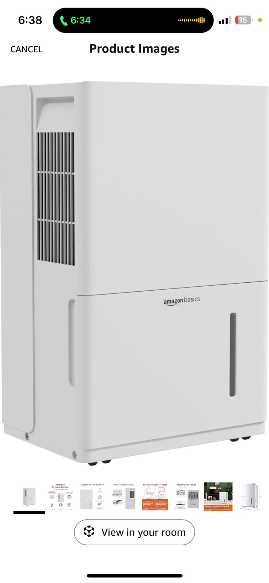 Amazon Basic Dehumidifier
