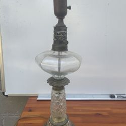 Vintage Glass Lamp Base 