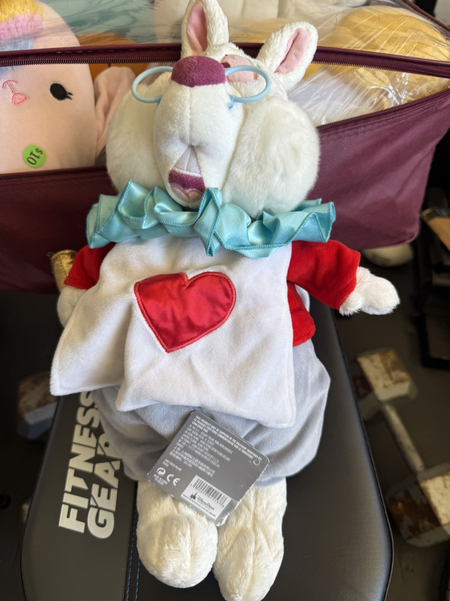 Disney Alice In Wonderland White Rabbit Plush Doll 16" Stuffed Animal Toy