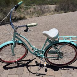Schwinn Perla 26 Inch Cruiser Bike, 7-Speed Beach Cruiser Bicycle for Women and Men, Adult Bicycle