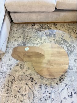 Modern Swivel Glass Coffee Table