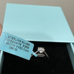 Moissanite.925 Sterling Silver Ring