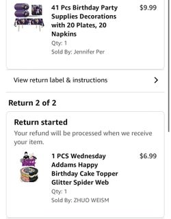 Wednesday Party Supplies