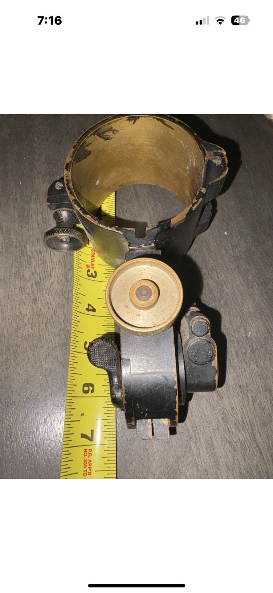 Old Solid DIOPETER Peep Sight - Brass
