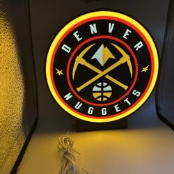 Denver Nuggets Illuminated Display | High-Detail 3D Printed LED Lightbox