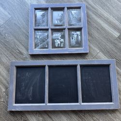 World Market Wall Decor Set – Chalkboard + Photo Collage Frame