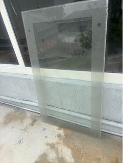 Rectangular table glass