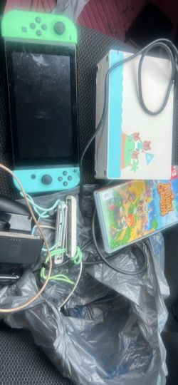 nintendo switch animal crossing edition + animal crossing game for sale