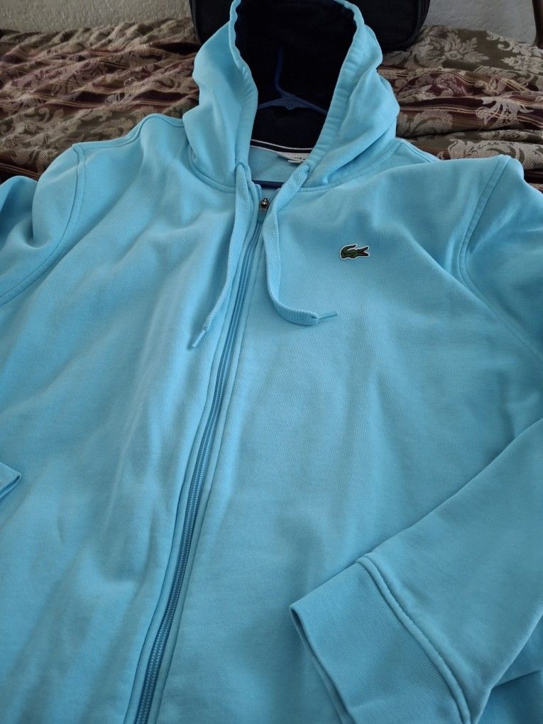 Lacoste Turquoise Hoodie 3X.