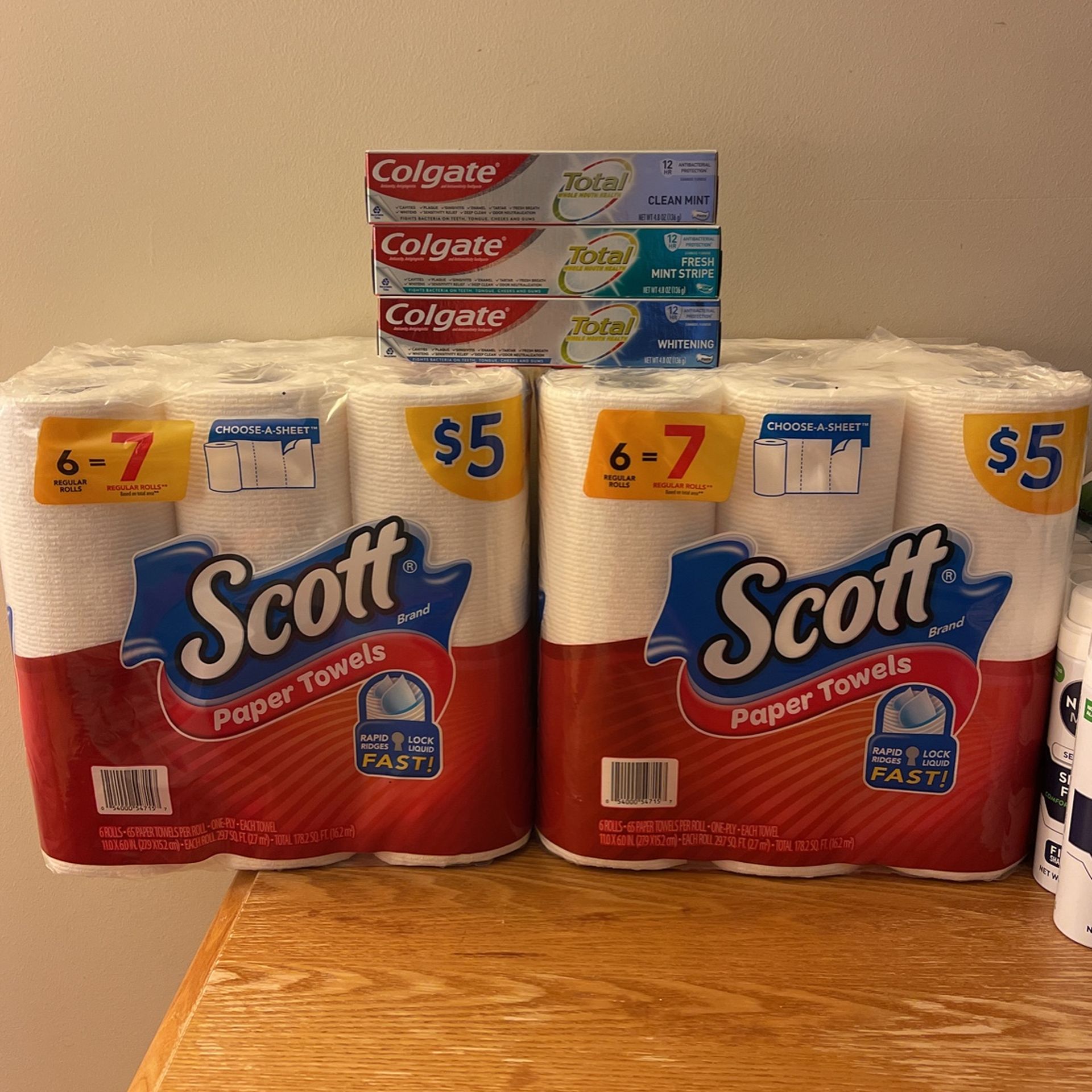 Paper Towels/toothpaste Bundle 
