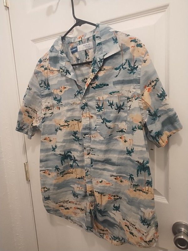 Old Navy Everyday Hawaiin Shirt For Men Size L