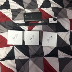 AirPods phone GoPro, Apple Watch