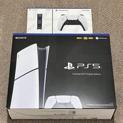 playstation 5 ps5 digital edition, dual sense charging, extra controller, ALL brand new unopen