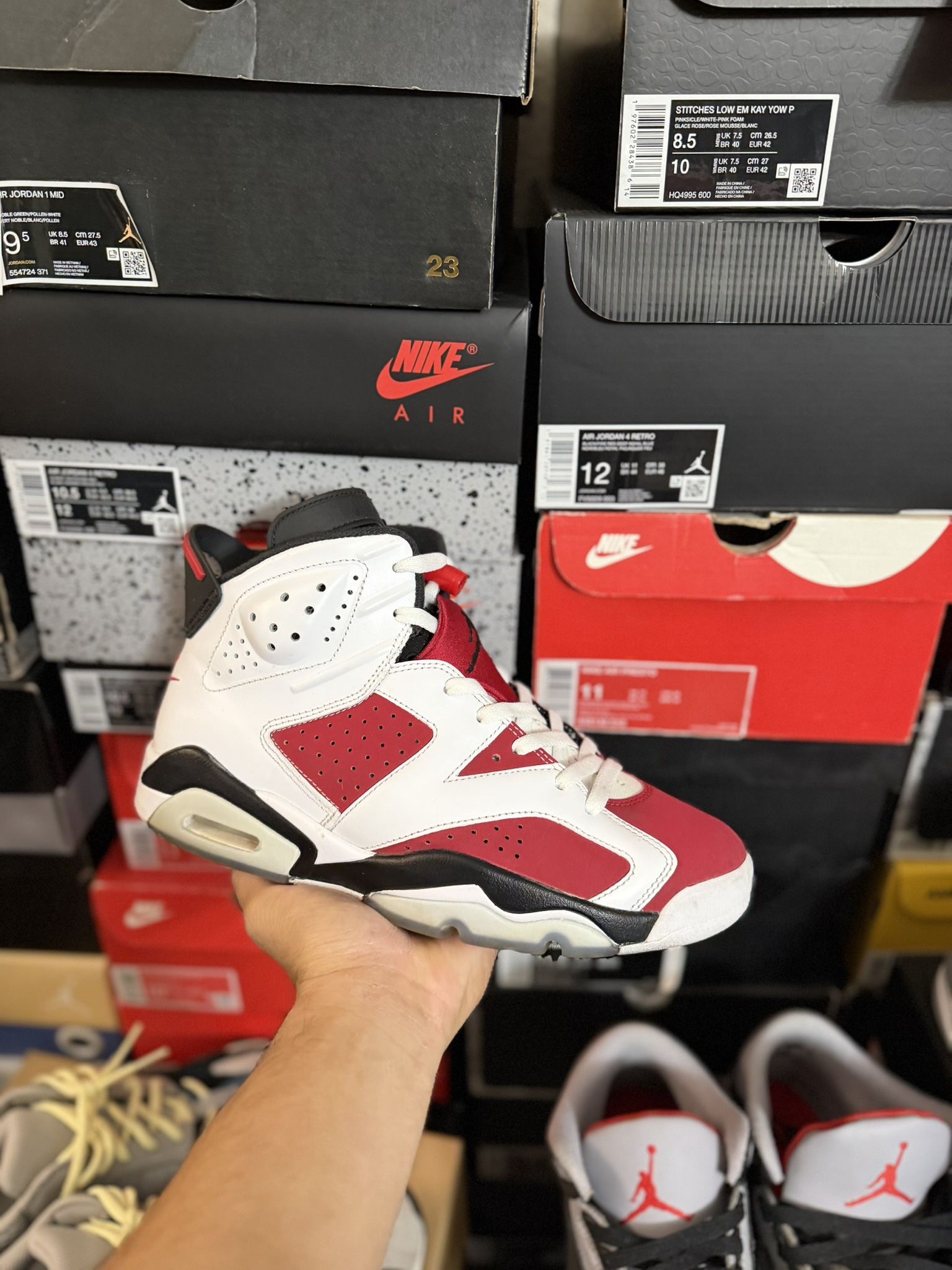Jordan Carmine 6s size 9 VNDS