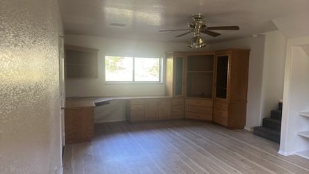 Built-in desk and office cabinet