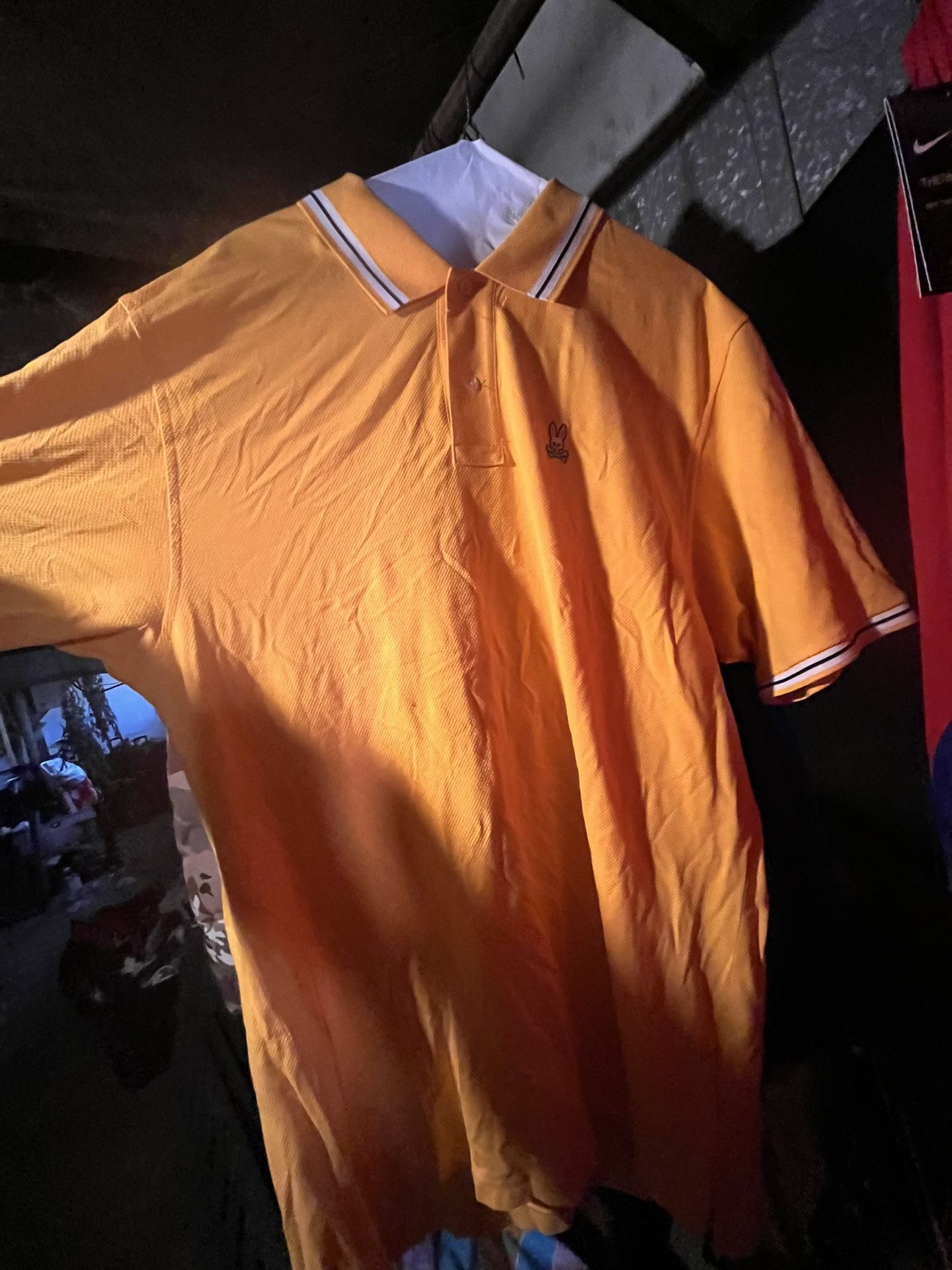 Orange Psycho Bunny Button Up