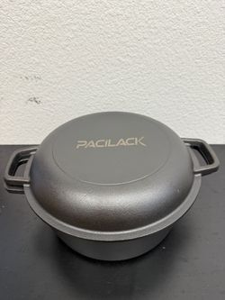 PACILACK Cast Iron Double Dutch Oven 5 Quart