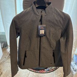 New w/Tags  Ladies RIDGECUT Tough Wear Soft Gray Zip Front Jacket w/ Pockets   Water Repellent- Comfort Flex - Zip Pockets   Sz. Large   $30  Millingt