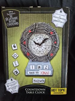 Nightmare Before Christmas Countdown Table Clock
