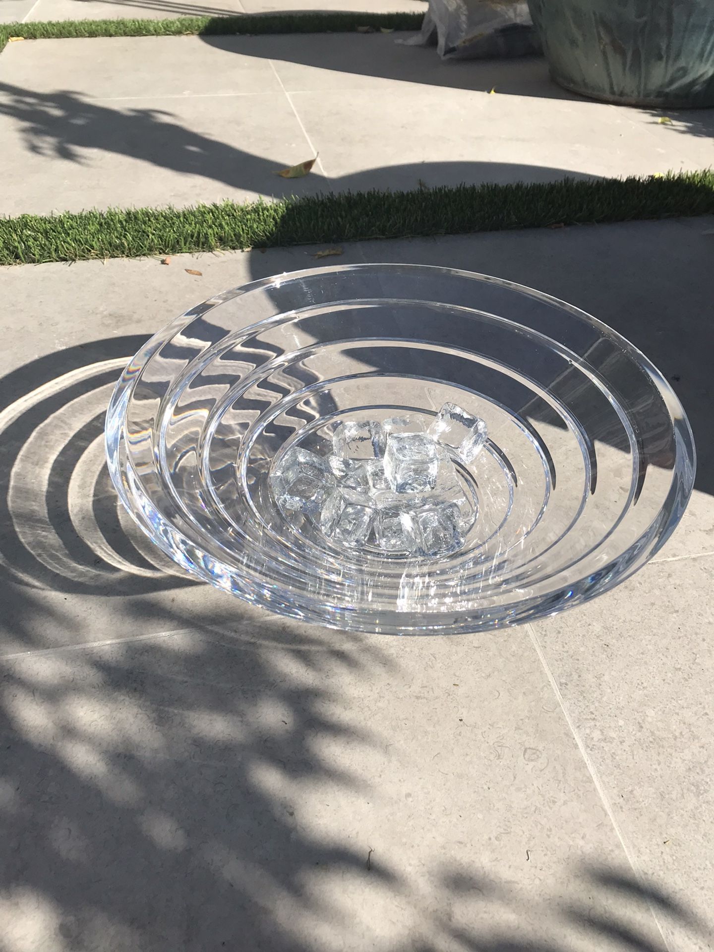 Original Art Decorative Crystal Bowl Home & Garden