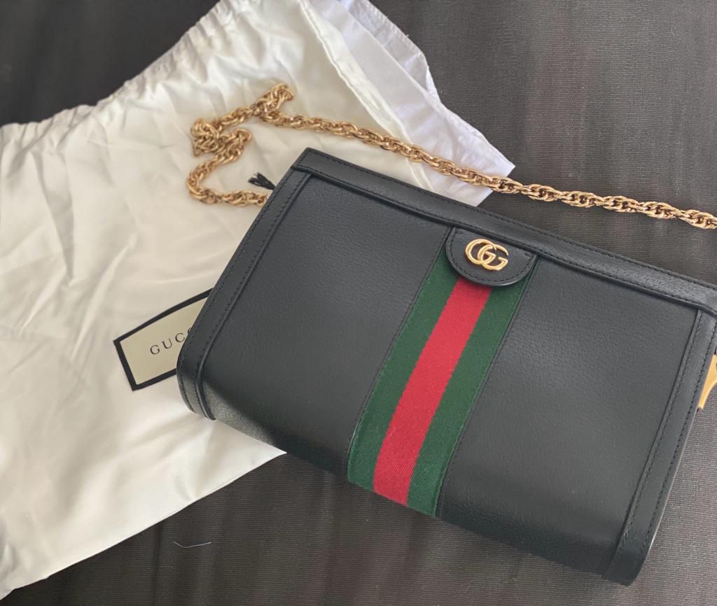 Gucci Ophidia Chain Leather Handbag 