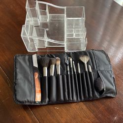 Makeup Organizer & Set Of Brushes 