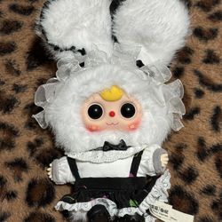 hot topic gothic lolita bunny keychain plush 