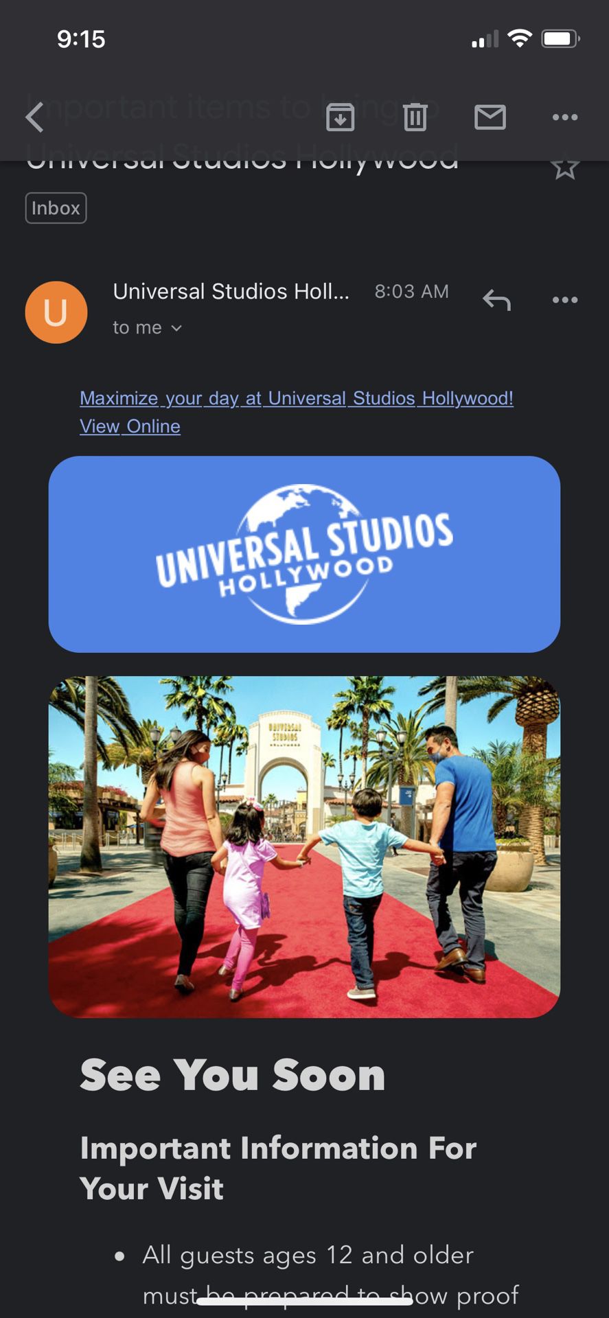 2 universal studio tickets express