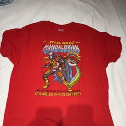 Star Wars Mandalorian Red Shirt 