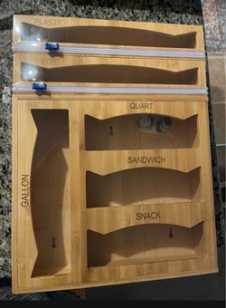 .NEW Bamboo 6 In 1 Bag & Wrap Dispenser