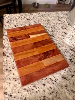 Hand crafted red cedar / acacia cutting board