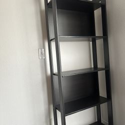 Bookcase, black-brown, 24 3/8x65 "