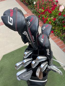 Complete man’s golf club (Ping G410 driver and wood,hybrid) Mizuno MP-60 iron (5-P)and the Titleist vokey wedge 56’ 60’all most like new Ping staff go