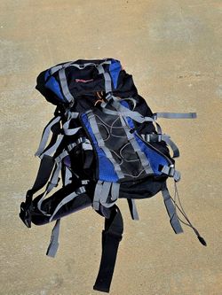JanSport Hiking Backpack Blue and Black
