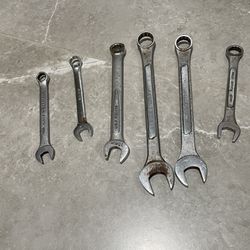 Set Of 6 Combo/box Metric Wrench 