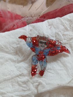 Super hero pin handmade