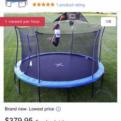 Trampolín 14ft With Basketball Hoop 