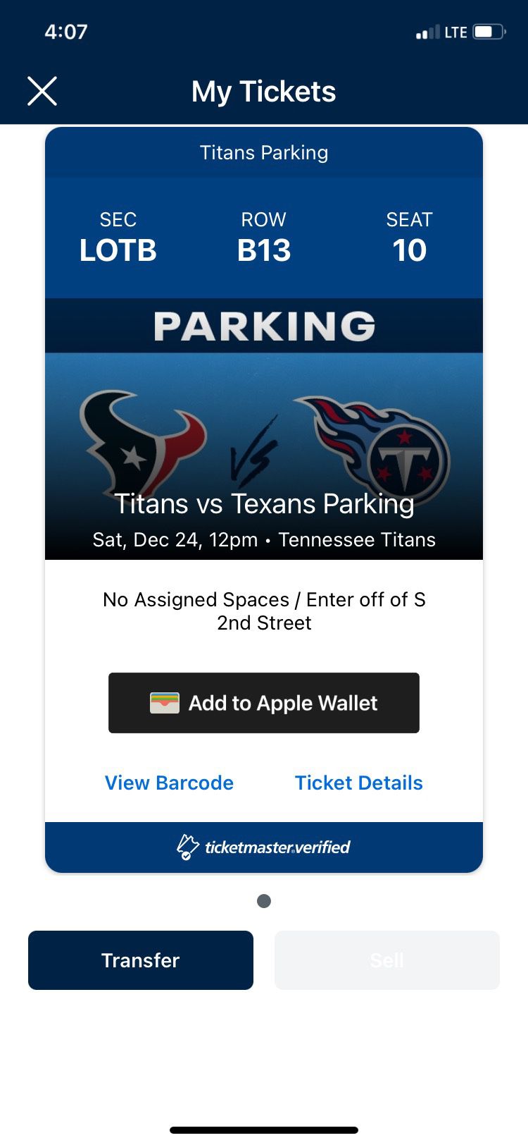Titans Vs Texans 12/24/22 CLUB LEVEL (DO NOT ASK IF I HAVE TIX TO OTHER GAMES. USE COMMON SENSE )
