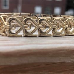 Vintage Hearts Links Bracelet 