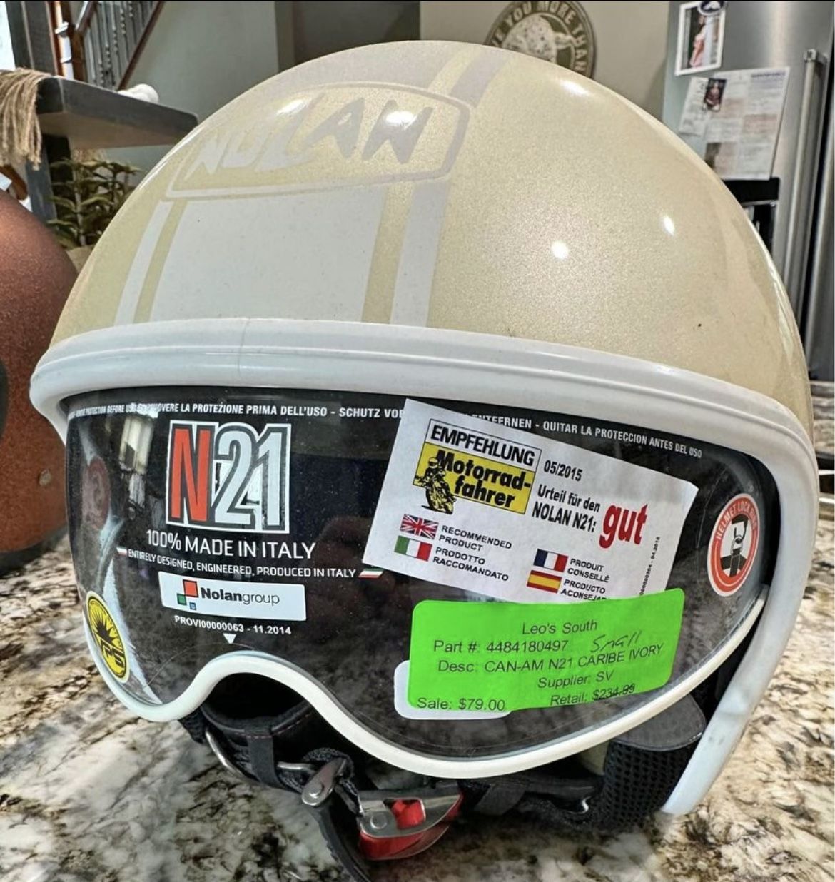 Nolan Cream Helmet
