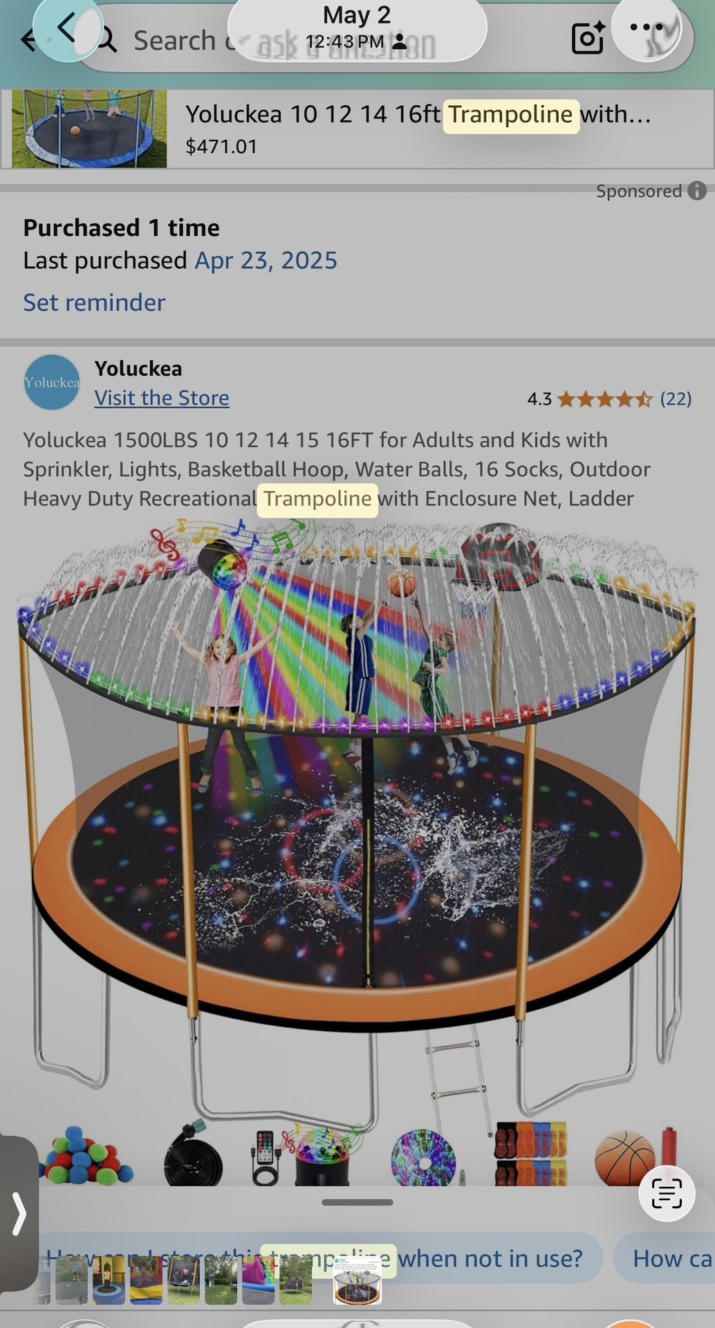 12 Ft Trampoline 