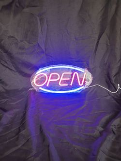 Open neon led light sigm
