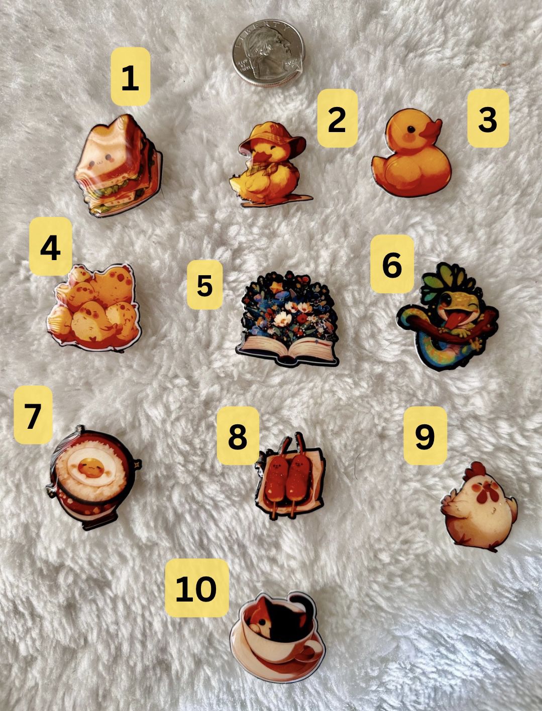 Cute Assorted Pin | Duck And Chicken Pin | charms